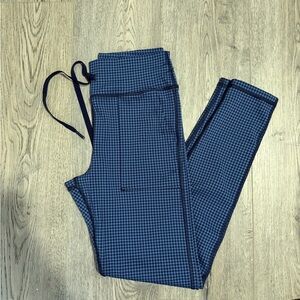 aerie OFFLINE Navy Houndstooth High-Rise Leggings